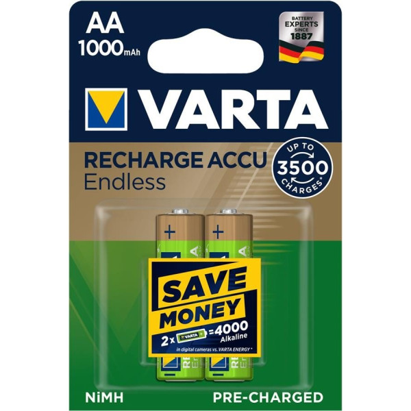 Аккумулятор VARTA RECHARGEABLE ACCU ENDLESS AA 1000mAh BLI 2 NI-MH